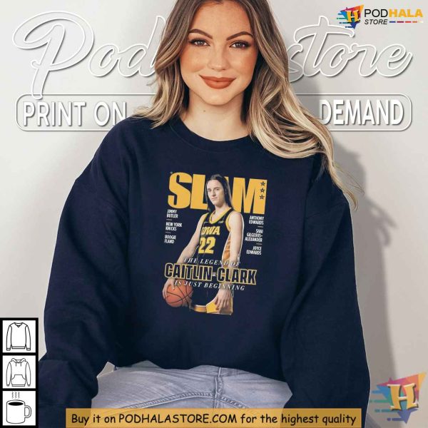Caitlin Clark Tshirt, Iowa Basketball Star Tee, SLAM Magazine Style NCAA Shirt