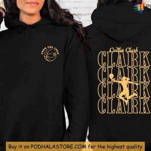 Caitlin Clark Tshirt, Logo Shot Hoodie, Basketball College Apparel, Clark 22 Fans
