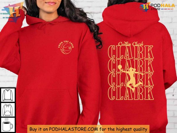 Caitlin Clark Tshirt, Logo Shot Hoodie, Basketball College Apparel, Clark 22 Fans