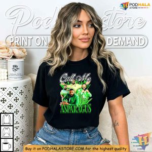 Call Me Asparagus Meme Shirt Funny Graphic Tee for Pop Culture Fans 2