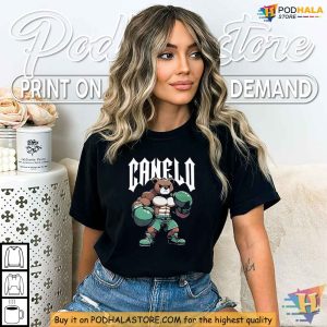 Canelo Alvarez 2024 Boxing Teddy Bear Shirt Iconic Fight Apparel for Fans 2