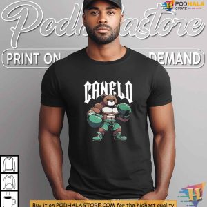 Canelo Alvarez 2024 Boxing Teddy Bear Shirt Iconic Fight Apparel for Fans 3