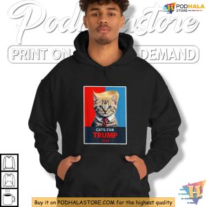 Cats for Trump Shirt Trump 2024 Election Apparel Funny Political Humor Tee 2