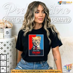 Cats for Trump Shirt Trump 2024 Election Apparel Funny Political Humor Tee 3