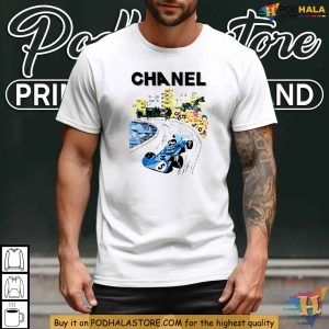 Chanel F1 Shirt, Luxury Racing Tee, High Fashion Motorsport Apparel