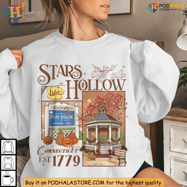 Cozy Gilmore Girls Sweatshirt, Retro Stars Hollow Fall Shirt, TV Show Apparel