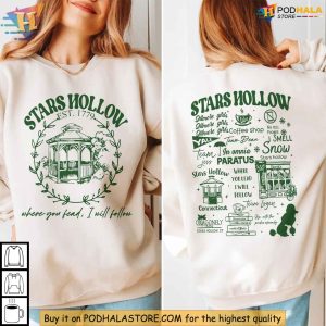 Cozy Gilmore Girls Sweatshirt, Stars Hollow Apparel, Where You Lead I Follow Shirt