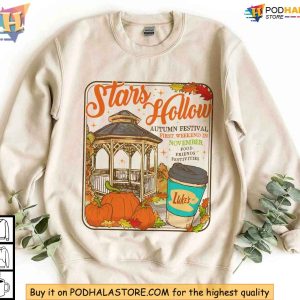 Cozy Gilmore Girls Sweatshirt Stars Hollow Retro Design Fall Fashion Apparel 2