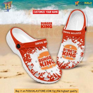 Custom Name Burger King Crocs Personalized Comfort for Fast Food Lovers 2