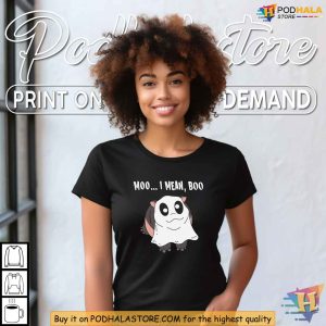 Cute Moo Deng Ghost Shirt Funny Hippo Halloween Meme Tee for All Ages 2
