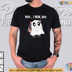 Cute Moo Deng Ghost Shirt Funny Hippo Halloween Meme Tee for All Ages 3