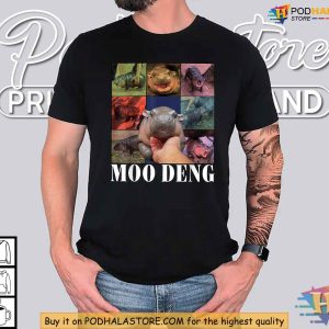 Cute Moo Deng Pygmy Hippo Zoo Family Shirt Adorable Animal Lover Apparel 3