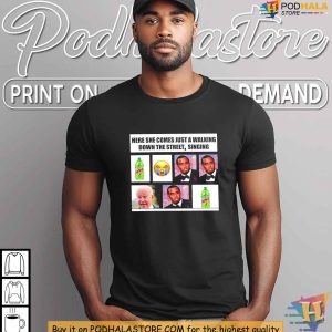 Diddy Meme Shirt, Joe Biden Walking Down the Street Singing Parody Tee