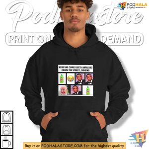 Diddy Meme Shirt Joe Biden Walking Down the Street Singing Parody Tee 3