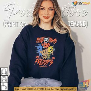 FNAF T Shirt Vintage Comic Style Five Nights At Freddys Game Merchandise 2