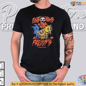 FNAF T Shirt Vintage Comic Style Five Nights At Freddys Game Merchandise 3