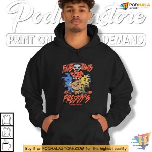 FNAF T Shirt Vintage Comic Style Five Nights At Freddys Game Merchandise 4