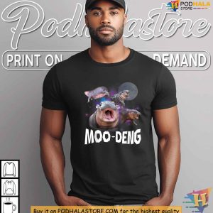 Famous Moo Deng Pygmy Hippo Shirt Funny Animal Lover Apparel 2