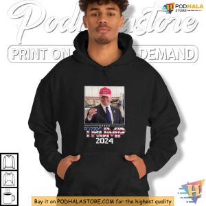 Funny Biden Wearing Trump Hat Shirt 2024 Election Humor Apparel 2