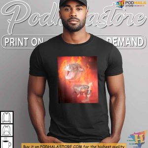 Funny Moo Deng Hippo Shirt Cute Animal Meme and Thai Fire Trend Apparel 2