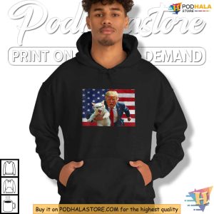 Funny Trump Cat Lover Shirt Political Satire Make Cats Safe Again Design 3