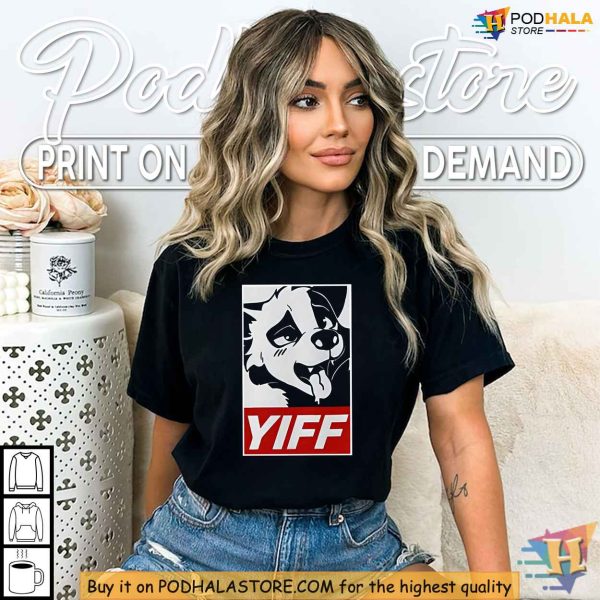 Furry Yiff Shirt, Stylish Fandom Clothing with Cartoon Character