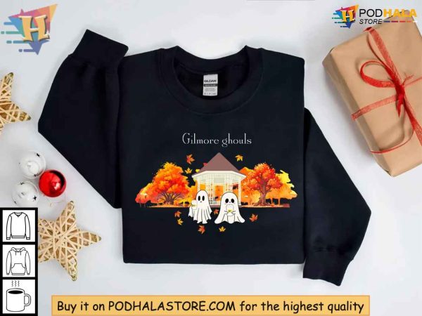 Gilmore Girls Halloween Sweatshirt, Autumn Ghosts Design, Stars Hollow Shirt