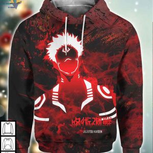 Gojo Red 3D Hoodie Jujutsu Kaisen Gojo Satoru 3D Print Sweatshirt 2