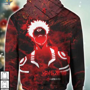Gojo Red 3D Hoodie Jujutsu Kaisen Gojo Satoru 3D Print Sweatshirt 3