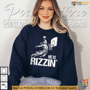 He is Rizzin Shirt, Funny Jesus Playing Basketball Tee, Christian Humor Apparel