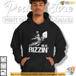 He is Rizzin Shirt Funny Jesus Playing Basketball Tee Christian Humor Apparel 2