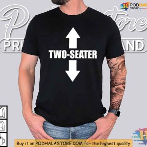 Humorous Two-Seater Shirt, Funny Arrow T-Shirt for Adults, Double Meaning Apparel