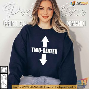 Humorous Two Seater Shirt Funny Arrow T Shirt for Adults Double Meaning Apparel 3