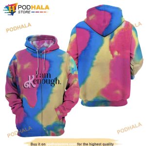I Am Kenough Hoodie, Vibrant Tie Dye Hoodie, Self Love Clothing for Confidence 2