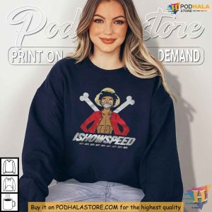 IShowSpeed Luffy Shirt Exclusive One Piece Fan and Creator Merch 4