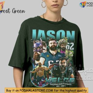 Jason Kelce Shirt 90s Vintage Bootleg Design Philadelphia Football Fan Tee 2