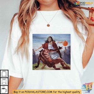 Jesus Crossing Up The Devil Shirt Christian Sports Humor Design Victory Over Evil 2