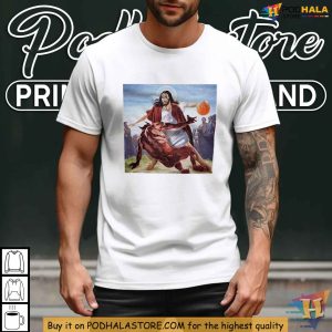 Jesus Crossing Up The Devil Shirt Christian Sports Humor Design Victory Over Evil 4