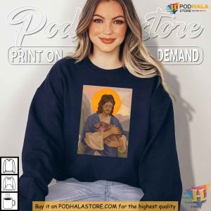 Jesus Loves Moo Deng Meme Shirt, Baby Hippo Cute Tee, Perfect Meme Lover Gift