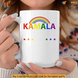 Kamala Pride Mug LGBTQ Support Election 2024 Coffee Mug Rainbow Design 1