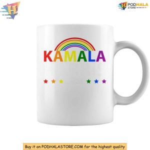 Kamala Pride Mug LGBTQ Support Election 2024 Coffee Mug Rainbow Design 2