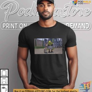 KellytoyDK Shrek and Donkey Nostalgic Movie Shirt, Animated Character Tee