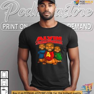 LeBron James in Alvin and the Chipmunks Shirt Basketball and Cartoon Mix Tee 2