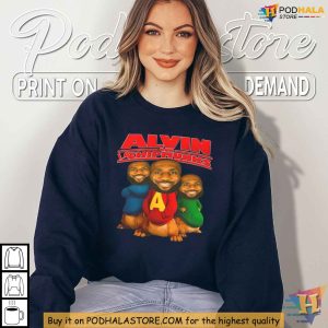 LeBron James in Alvin and the Chipmunks Shirt Basketball and Cartoon Mix Tee 4