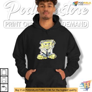Limited Edition Gangsta Spongebob Shirt Cool Urban Cartoon Mashup Clothing 3