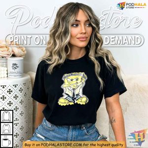 Limited Edition Gangsta Spongebob Shirt Cool Urban Cartoon Mashup Clothing 4