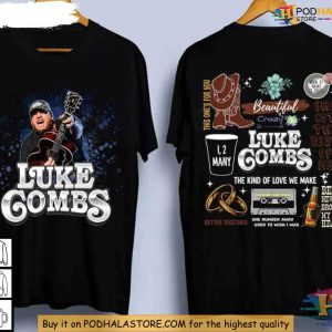 Luke Combs TShirt Country Music Fan Apparel Iconic Luke Combs World Tour 2024