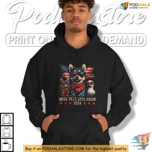 Make Pets Safe Again 2024 Pet Safety Patriotic Shirt for Animal and Trump Lovers 4