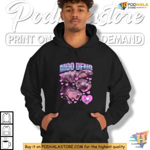 Moo Deng Baby Hippo Shirt Adorable Pygmy Meme Inspired Animal Apparel 3