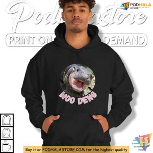 Moo Deng Baby Hippo Shirt, Cute Thai Meme, Funny Hippopotamus Shirt Design